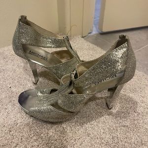 Michael Kors silver heels